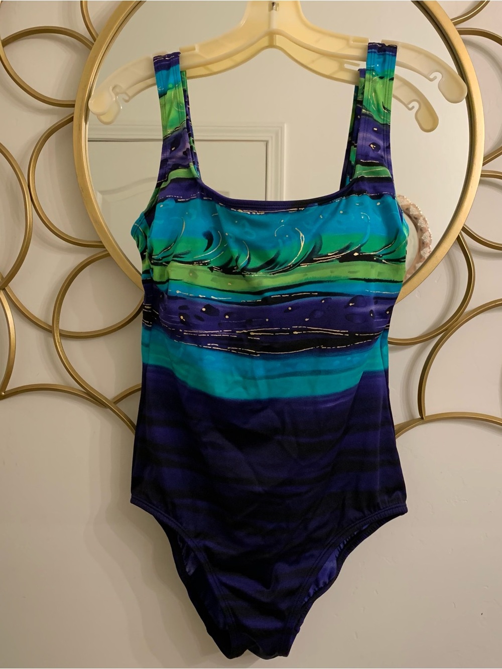 Longitude Women’s 12 Slimming One Piece Swimsuit Long Torso Tummy Control